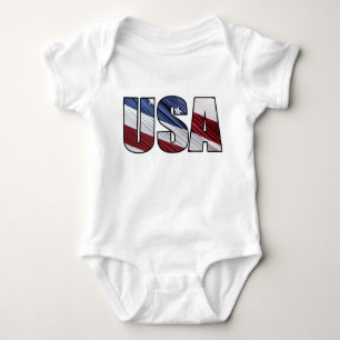 T-shirts EUA em Sinalizador Patriótico Vermelho Branco e A