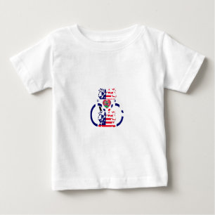 T-shirts EUA Esperam Belo Design de Bandeira Nacional