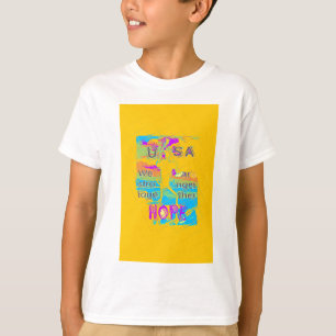 T-shirts EUA Hope: Design Texturizada Colorida