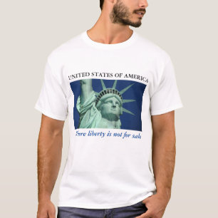 T-shirts EUA - Onde a liberdade não é para venda