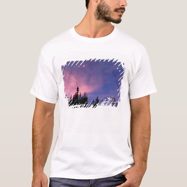 T-shirts EUA, Oregon, Monte Hood a partir de Timberline (Frente)
