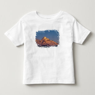 T-shirts EUA, Oregon, Mt Hood. O pôr do sol cria alpenglow
