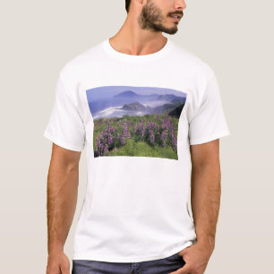 T-shirts EUA, Oregon, Nesika Beach. Lupino e Oregon