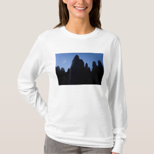 T-shirts EUA, Utah, Parque Nacional Arches. Lua crescente