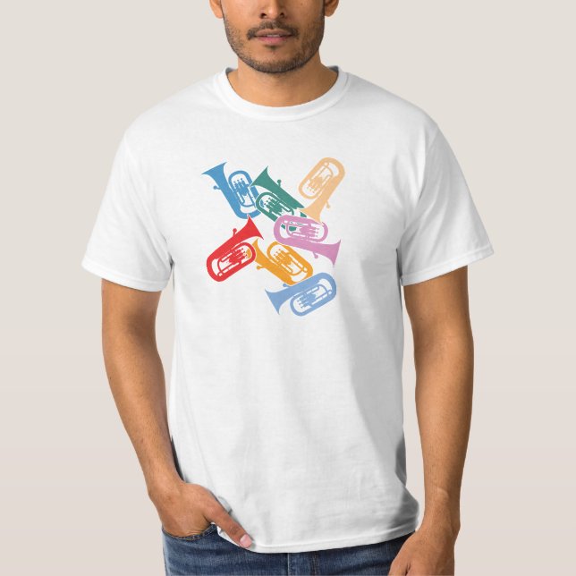 T-shirts Eufoniums Coloridos (Frente)