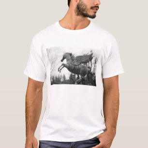 T-shirts Europa, Áustria, Salzburgo. Estátua de cavalo alad