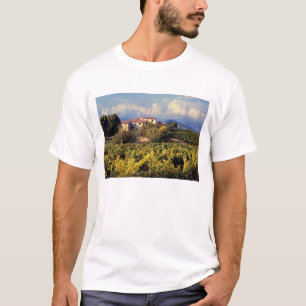 T-shirts Europa, França, Bonnieux. Vinhas cobrem o