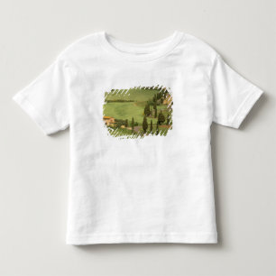 T-shirts Europa, Itália, Toscana, Monticchiello. Sinúoso