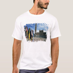 T-shirts Europa, Itália, Toscana, Siena. Piazza del
