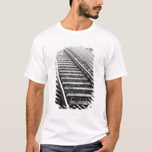 T-shirts Europa, Suíça, Zurique. Trilhos de trem