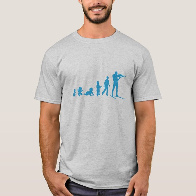 T-shirts evolução biathlon TIR de pé (Frente)