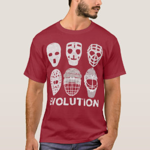 T-shirts Evolução da máscara do Goalie do hóquei