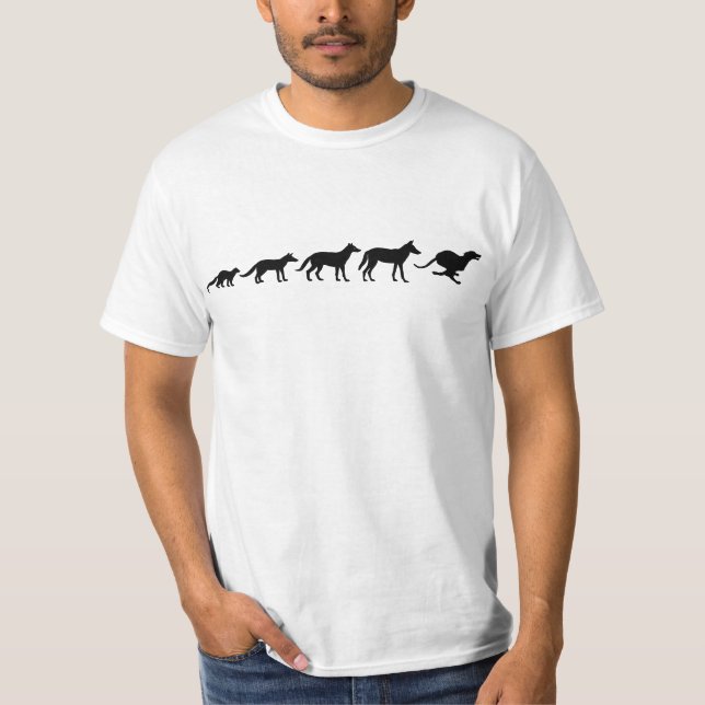 T-shirts Evolução de Whippet (Frente)
