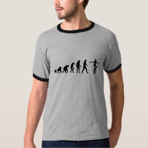 T-shirts Evolução humana: Montanha Unicycling (municipal)
