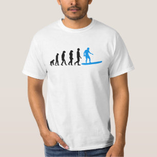 T-shirts Evolução surfando