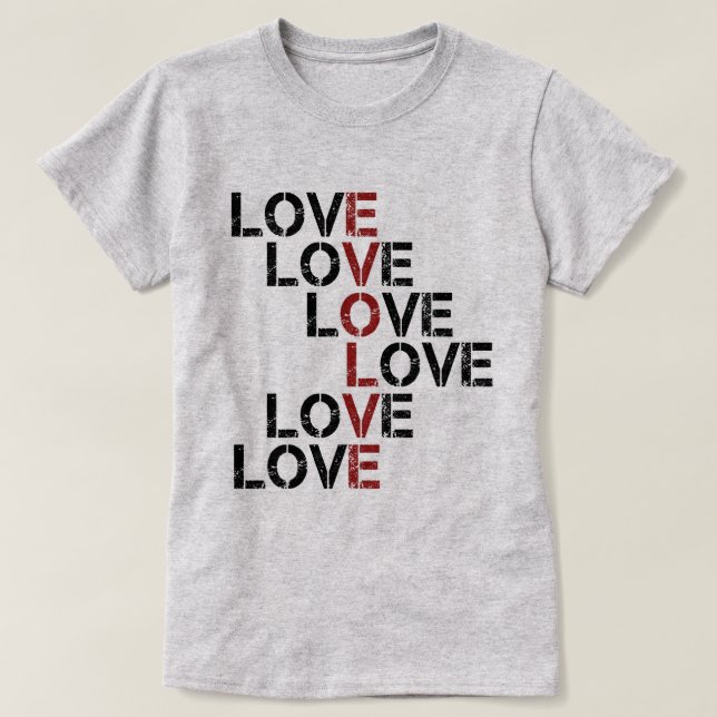 T-shirts Evoluir no Amor (Frente do Design)