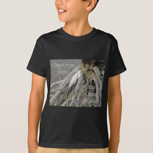 T-shirts Excelente Egret (Ardea alba) OBX (Frente)