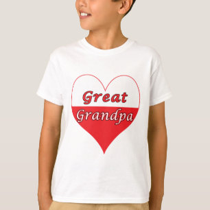 T-shirts Excelente Vovô Coração Polonês