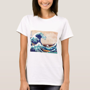 T-shirts Excelente Wave Off Kanagawa Japonês Woodblock Impr