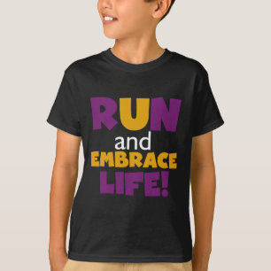 T-shirts Executar Embrace Life Purple Yellow