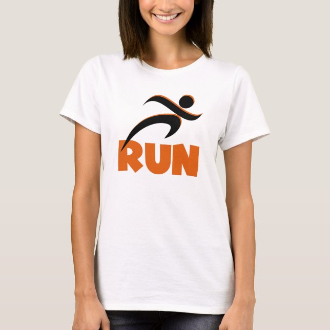 T-shirts EXECUTAR Malhação Laranja Em Execução (Frente)