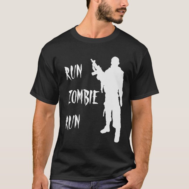 T-shirts Executar Zombie Run -Shirt (Frente)