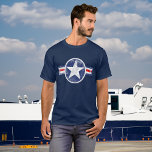 T-shirts Exército Air Corps Vintage Star Patriotic T Shirt<br><div class="desc">As estrelas clássicas,  militares e gráficas de stripes representando os pilotos americanos e a Força Aérea do Exército é um retorno para a Americana. Vintage Star Patriotic Red White e Blue Design com efeito de granizo envelhecido.</div>