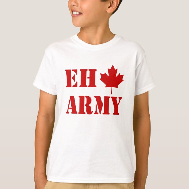 T-shirts Exército Canadá Eh (Frente)