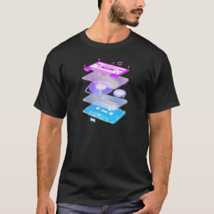T-shirts Explosão da gaveta - música do disco-jóquei do 