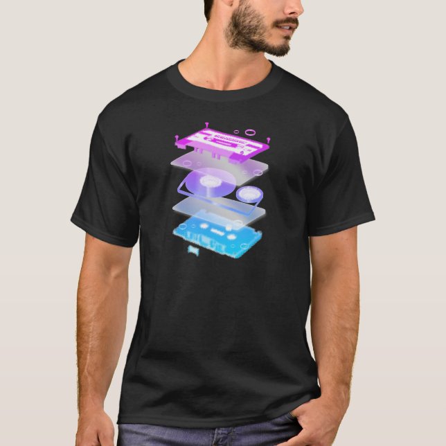 T-shirts Explosão da gaveta - música do disco-jóquei do DJ (Frente)