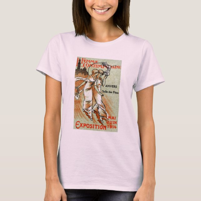 T-shirts Expo de 1914 para a Mulher Moderna (Frente)