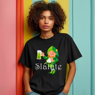 T-shirts Expressão irlandesa Escrã e Leprechaun