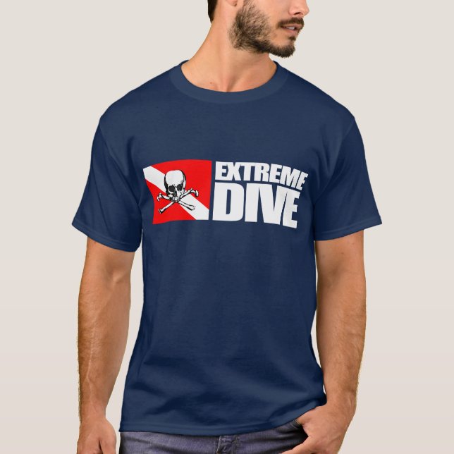 T-shirts Extreme Dive (Crânio) (Frente)