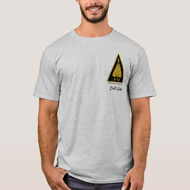 T-shirts F-14 Tomcat - luz colorida (Frente)