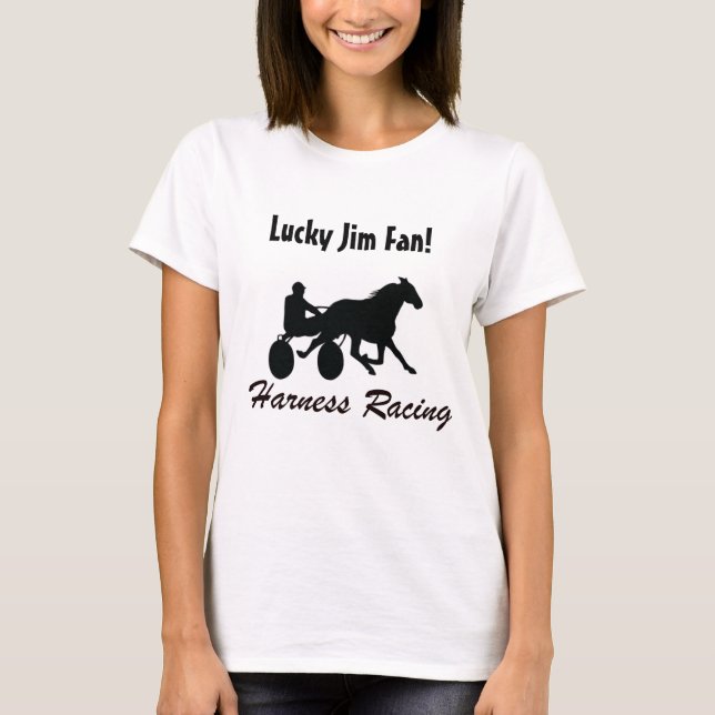 T-shirts Fã afortunado da competência de chicote de fios (Frente)