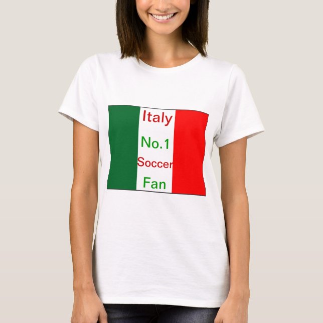 T-shirts Fã de futebol número um na Itália (Frente)