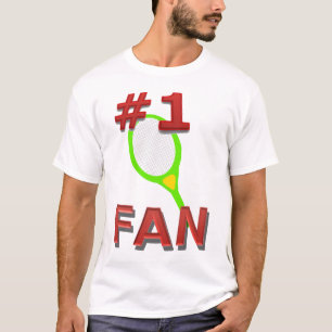 T-shirts Fã de tênis do número 1