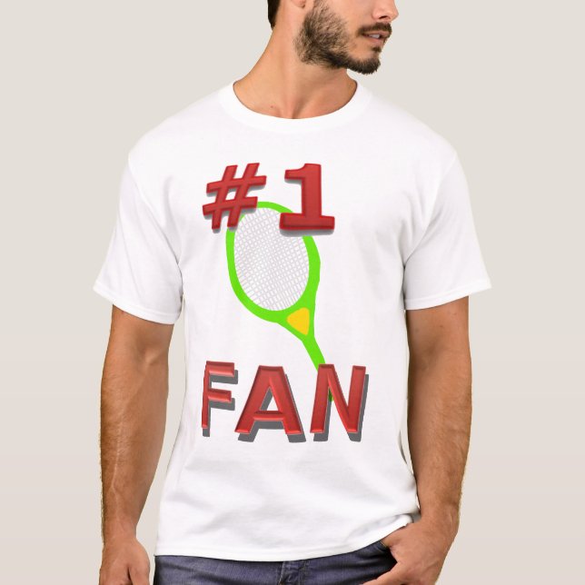 T-shirts Fã de tênis do número 1 (Frente)