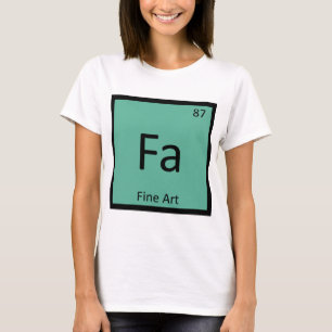 T-shirts Fa - Símbolo da Tabela Periódica da Química de Bel