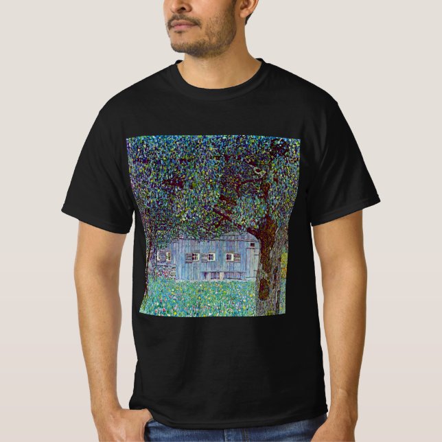 T-shirts Fábrica do Alto Áustria por Gustav Klimt (Frente)