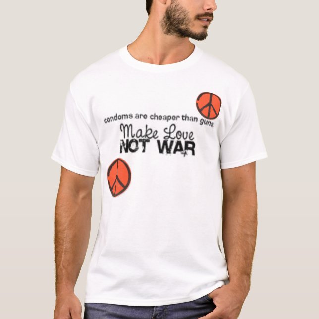 T-shirts faça a guerra do amor não (Frente)