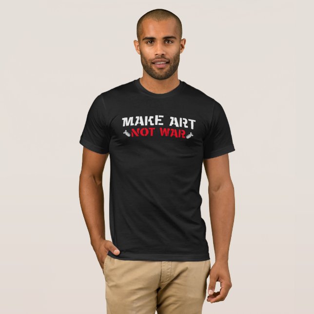 T-shirts Faça Arte. Não Guerra. (Frente Completa)