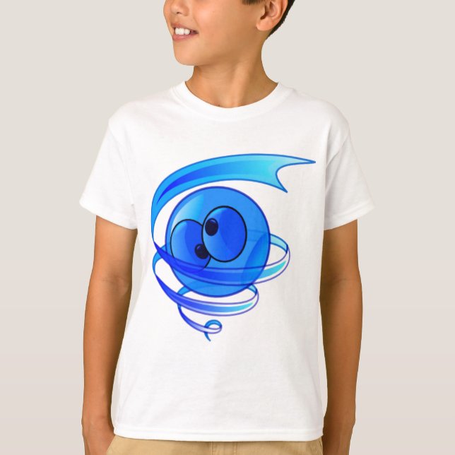 T-shirts Face de Cartoon de Vento de Ar Tonzado (Frente)