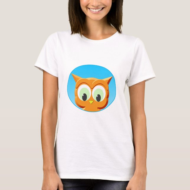 T-shirts Face De Uma Pequena Coruja (Frente)