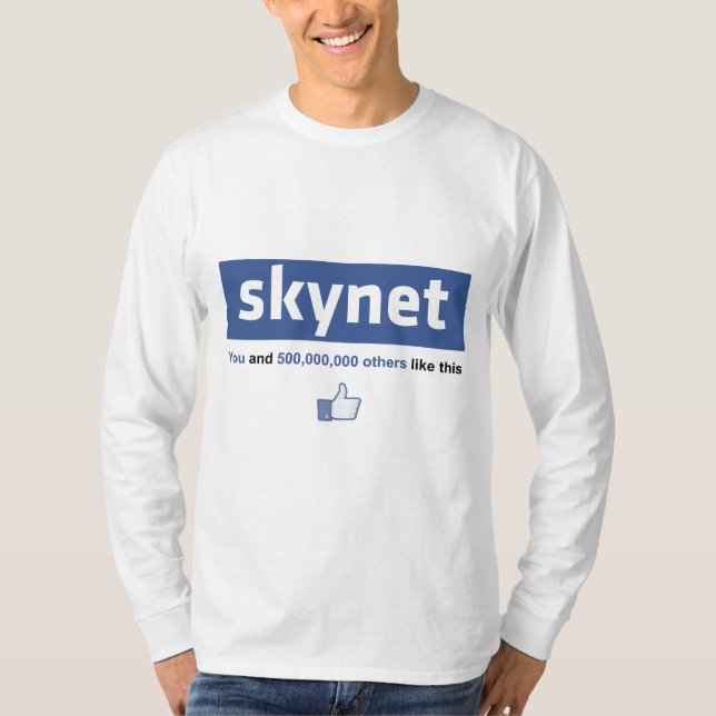 T-shirts Facebook - Skynet (Frente)