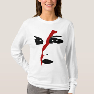T-shirts Facepaint intenso com corte vermelho