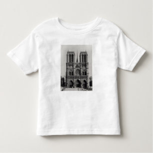 T-shirts Fachada de Notre-Dame, Paris, final do século XIX
