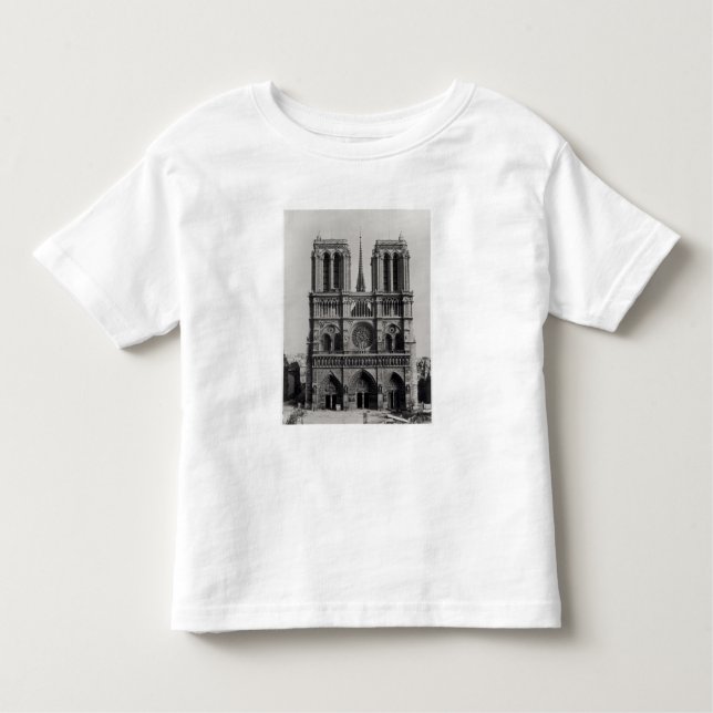 T-shirts Fachada de Notre-Dame, Paris, final do século XIX (Frente)