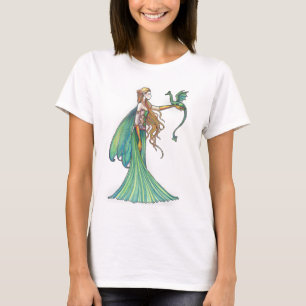 T-shirts Fada Verde Disciplina Dragão por Molly Harrison