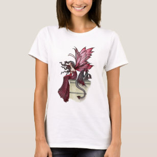 T-shirts Fada vermelha gótico e dragão do rubi agitado